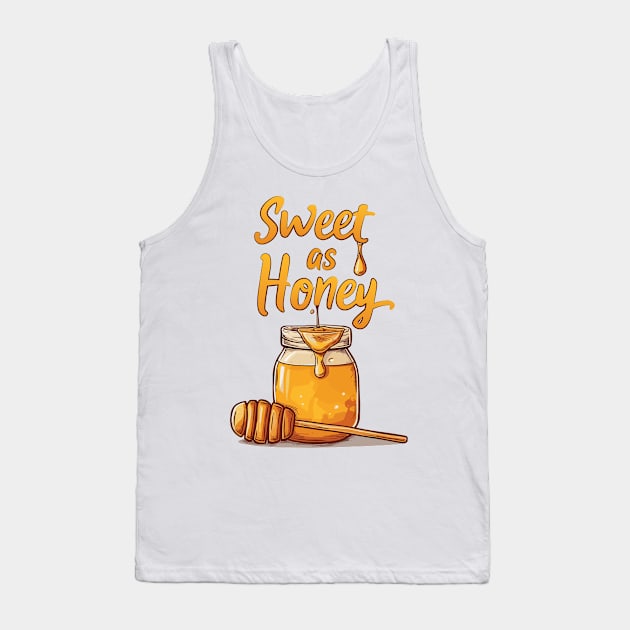 Valentine's Honey Jar: Sweet as Honey, Pop Art Style Tank Top by YUED